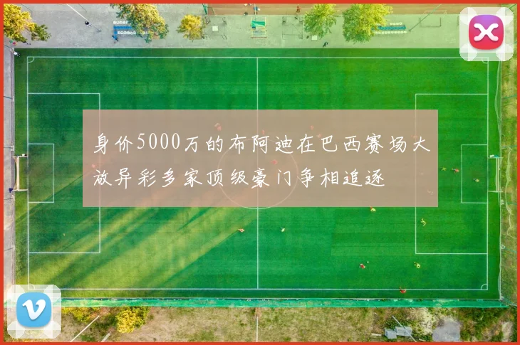 身价5000万的布阿迪在巴西赛场大放异彩多家顶级豪门争相追逐